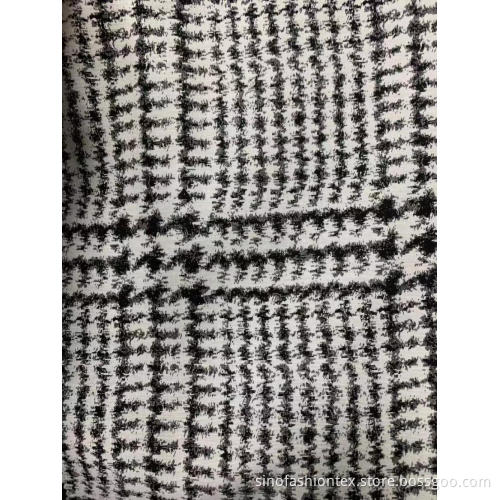 Big Check Cotton Polyester Jacquard Fabric
